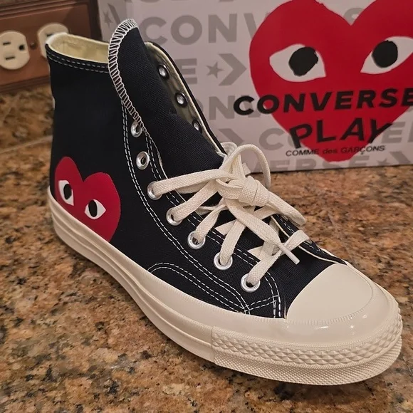 NWT Converse X Comme des Garcons Play Chuck Taylor 70 - SZ W9/M7 - Picture 2 of 9